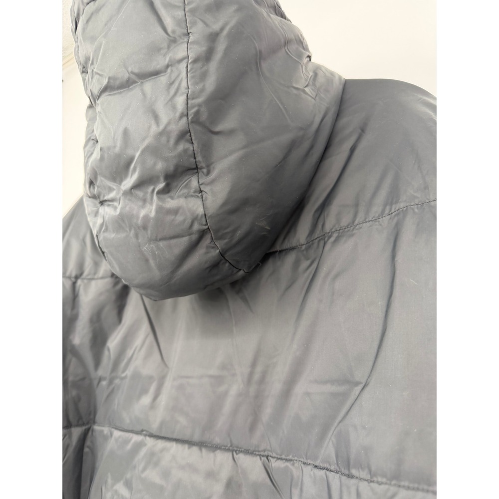 Madewell Womens Black Hooded Puffer Jacket Chevron Quilted Coat XL MA301 FA20 - Picture 14 of 16
